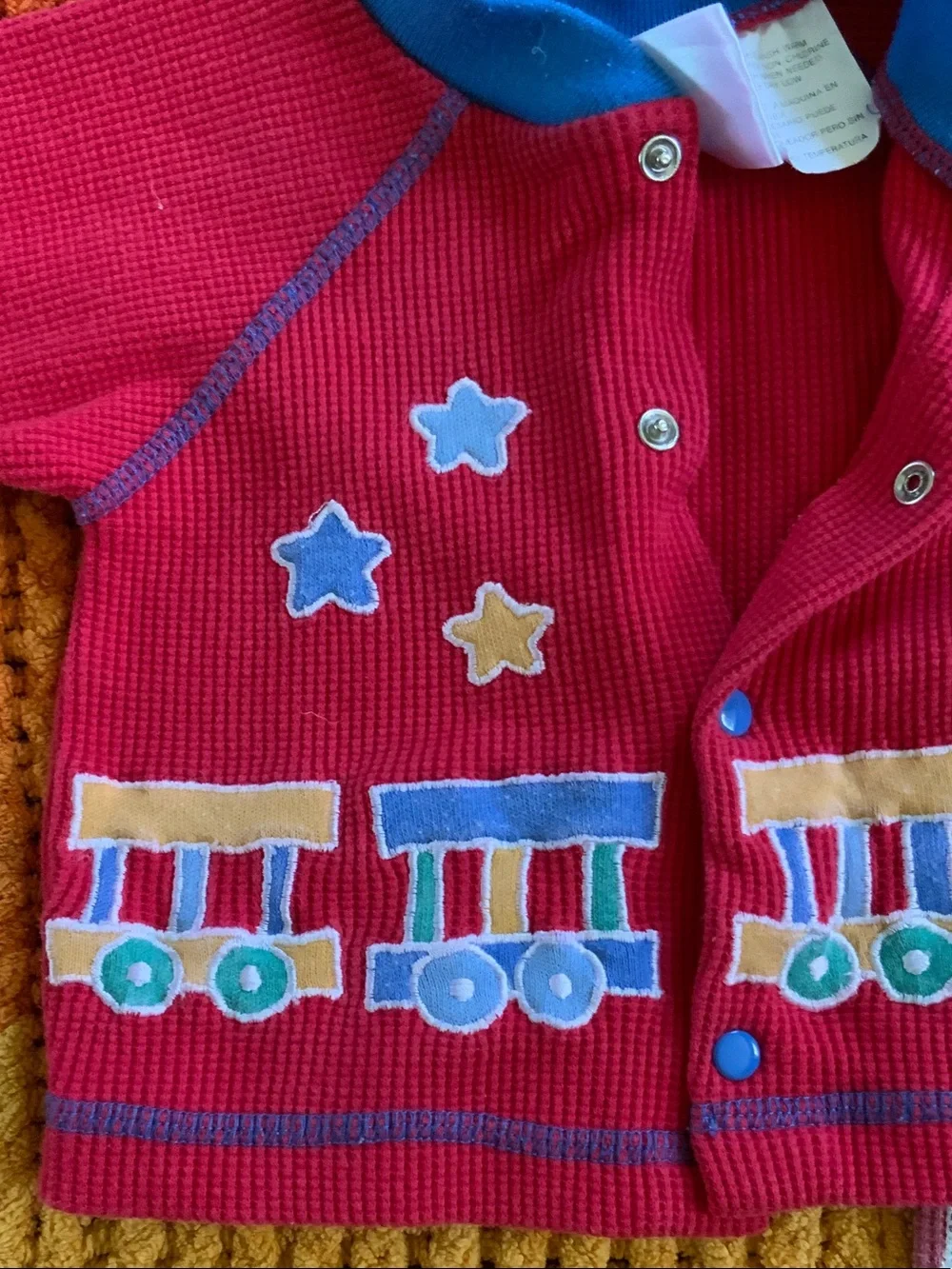 Red & Blue Toddler Train Knit Set - Kids Toys